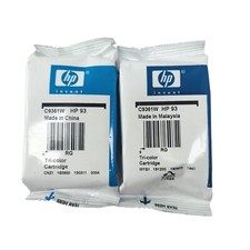 NEW 2 PACK HP 93 C9361W Tri-Color Cartridge Color Ink