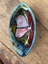 Antique Italian Art Pottery Sgraffito San Marino Dish/ashtray