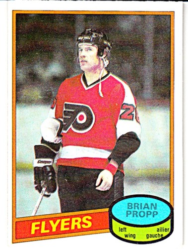 1980-81 O-PEE-CHEE #39 BRIAN PROPP (RC) Rookie Philadelphia Flyers Hockey Card
