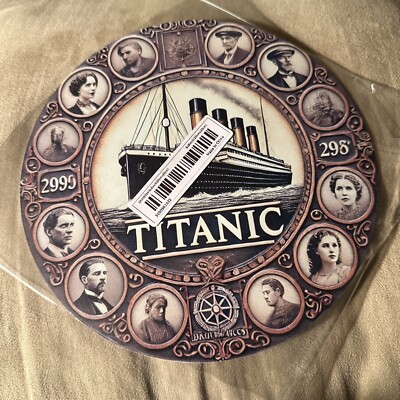 Round Titanic 8 x8  Metal Sign W/famous People Around The Circle