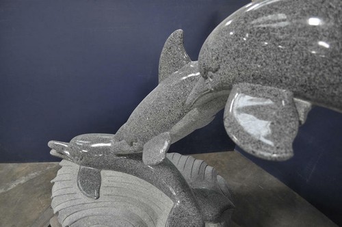 Dark Gray Dolphin Water Fountain Large Pool Pond Feature Spray FT-00 - Picture 5 of 6