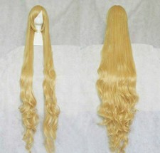 Long Blonde Wavy Wig 150cm Cosplay Anime Characters Cartoon