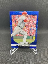 2014 PANINI PRIZM MIKE TROUT BLUE MOJO PRIZM REFRACTOR /75 CARD #3