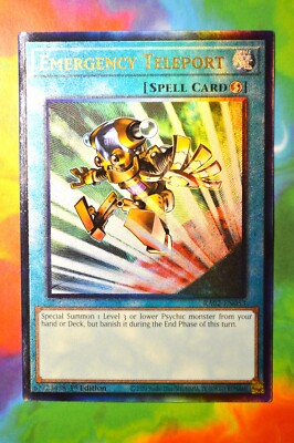 Emergency Teleport RA02-EN053  * 1st EDITION PRISMATIC ULTIMATE RARE  * M/NM
