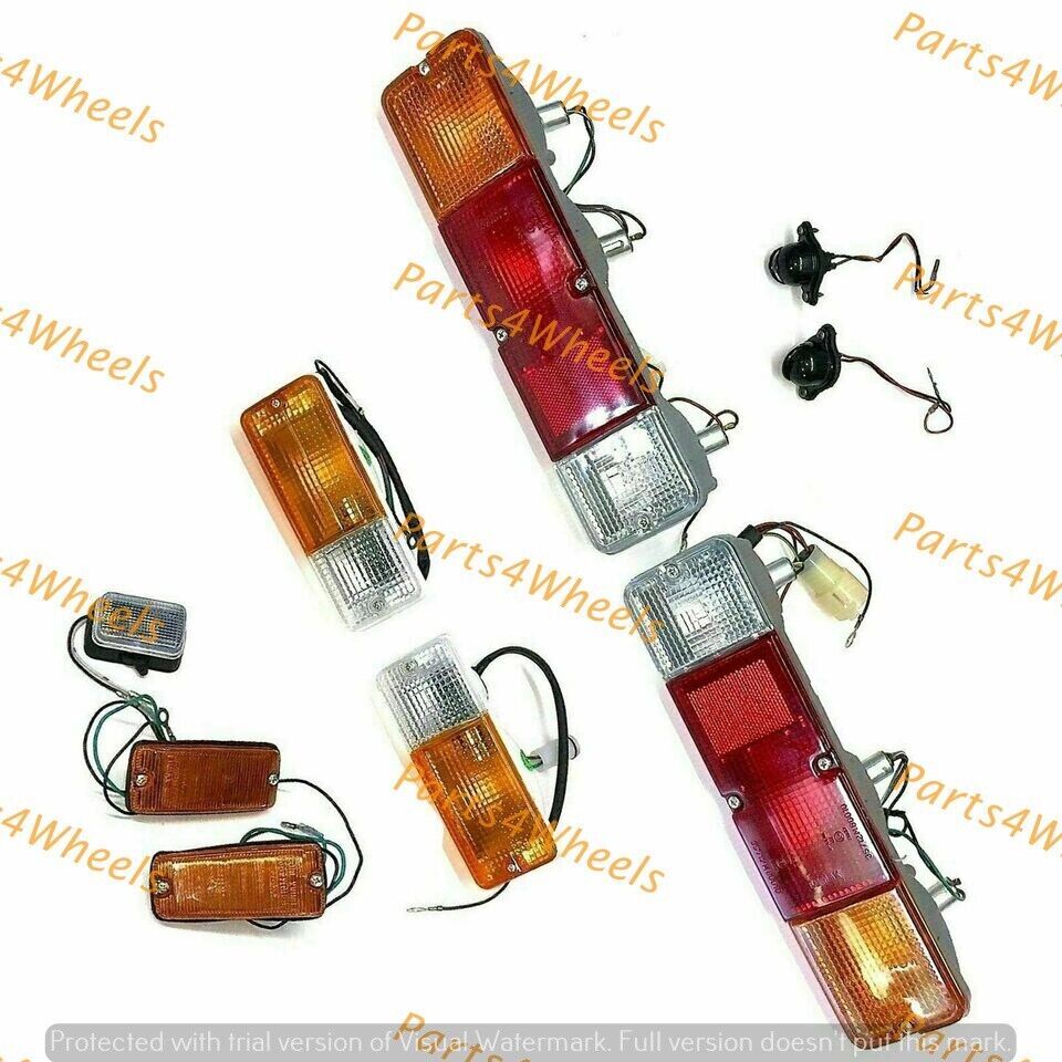 Complete Set Of OEM Tail Light Assemblies For Suzuki Samurai - Includes Bulbs