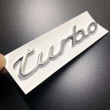 1pcs Chrome Turbo Racing Badge Modified Car Trunk Lid Sticker Emblem For Car 718