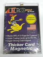 Pro-Mold Magnetic One-Touch Trading Card Holder 80pt Size Thicker Jerseys w/ UV