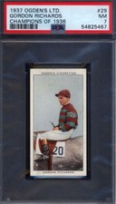1937 Ogden's Ltd. Champions Of 1936 #29 Gordon Richards PSA 7
