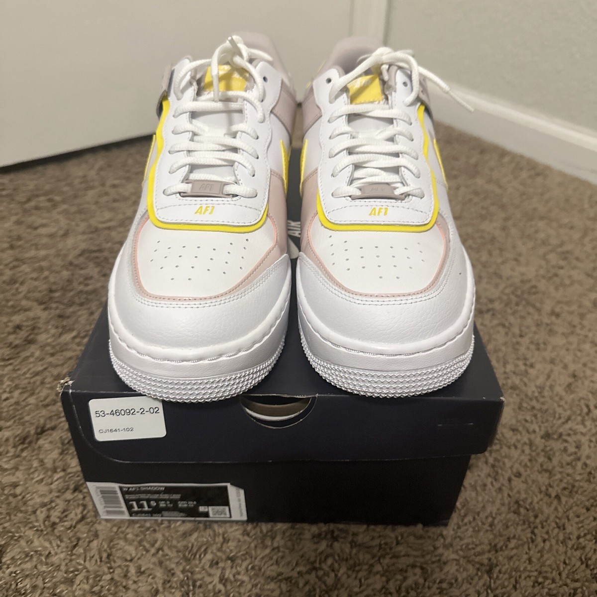 air force 1 shadow trainers white speed yellow barely rose