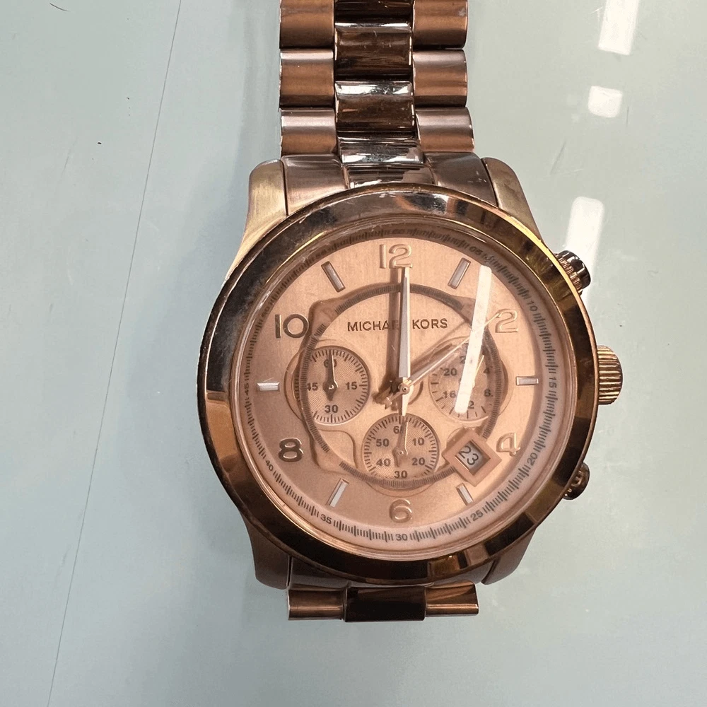 Oversized Slim Runway Rose Gold-Tone Watch