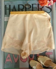 1930's embroidered silk tap pants - Small 26" waist