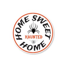 Home Sweet Haunted Home Halloween Metal Sign
