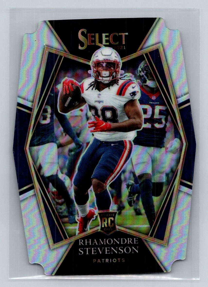 2021 Select Rhamondre Stevenson  Premier Level Silver Die-Cut Rookie #175