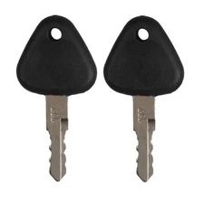 (2) Ignition Keys For Volvo, Samsung Excavator Heavy Equipment # 777, 14529178