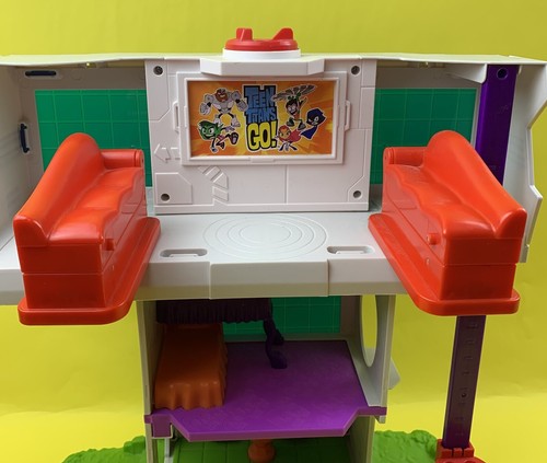 IMAGINEXT DC GO TEEN TITANS GO! T TOWER HOUSE PLAYSET CYBORG STARFIRE FIGURE LOT - Picture 9 of 14