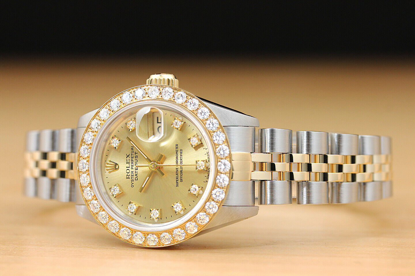 18K YELLOW GOLD STEEL WATCH