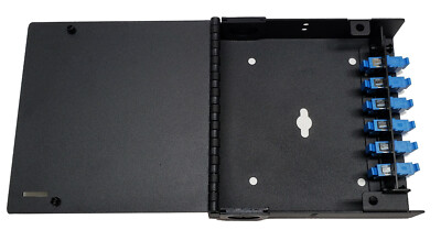 6 Fiber Wall Mount w/ 6 SC/UPC Simplex Adapters, Patch Only Singlemode