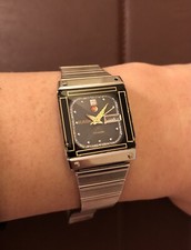 Vintage Rado Voyager wristwatch stainless steel case bracelet water resistant