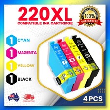 4 Ink Cartridges 220 XL for Workforce WF-2630 WF-2650 WF-2660 XP-420 Printer