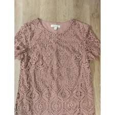 Francesca's Pink Lace Dress Size Small