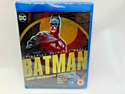 BATMAN- DC COMICS PREMIER BLU-RAY 5 MOVIE SERIES NEW has seal tear