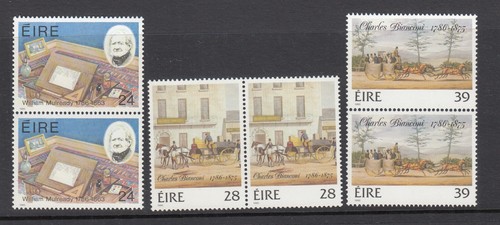 Mulready Bianconi pairs Ireland MNH 1986 (144676)