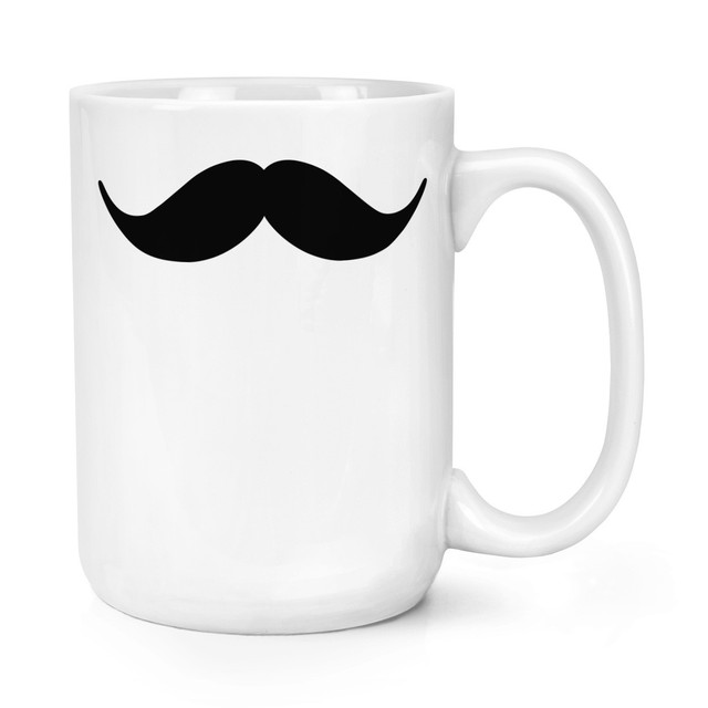 Handlebar Moustache 15oz Large Mug Cup Big Funny Mens Hipster Beard