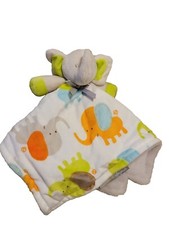 Blankets Beyond Gray Elephant Lovey Baby Security Blanket Green Orange Blue