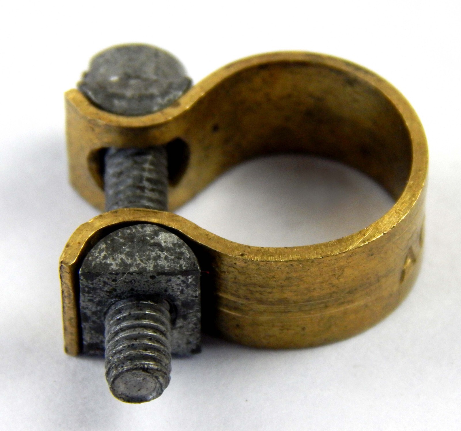 8x Vintage Brass Hose Clamps Fuel Petrol Pipe Jubilee Clips 12mm Made