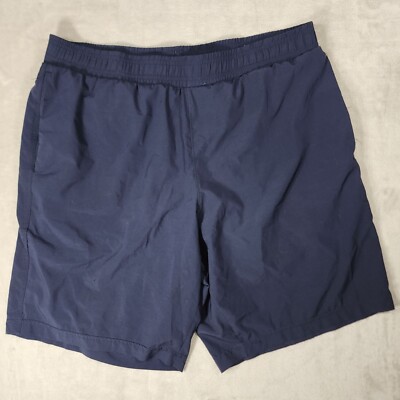90 Degree By Reflex Shorts Mens XL Blue Zip Pocket Basketball Workout Gym Casual