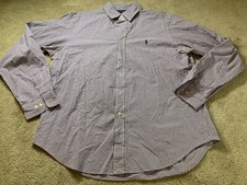 Polo Ralph Lauren Mens Size 16.5 / 36 Button Up Shirt Purple Long Sleeve Classic