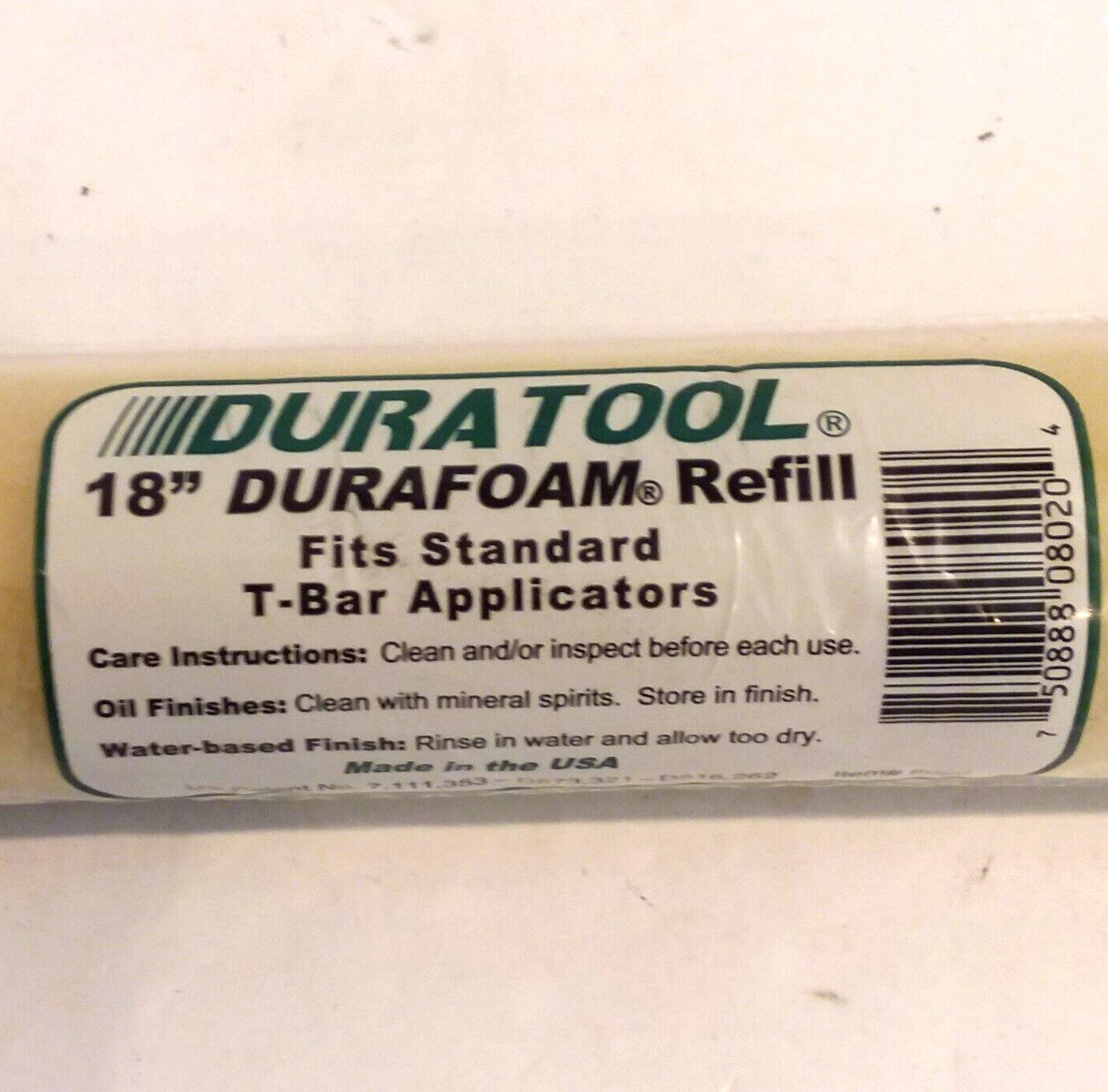 Duratool 18" DURAFOAM #8020 Standard T-Bar Applicator Refill  Sealed Bag NEW