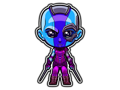 Nebula Chibi Comic Sticker Waterproof Vinyl Decal Die-Cut Car Laptop