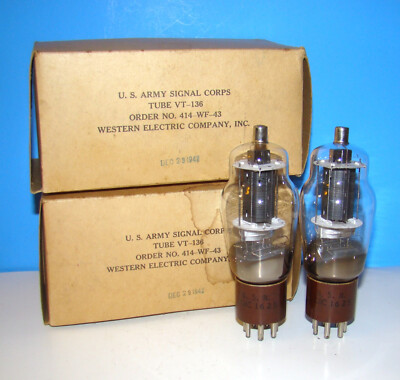 No 1625 VT-136 radio RCA NOS audio amplifier vacuum tubes 2 valves tested ST