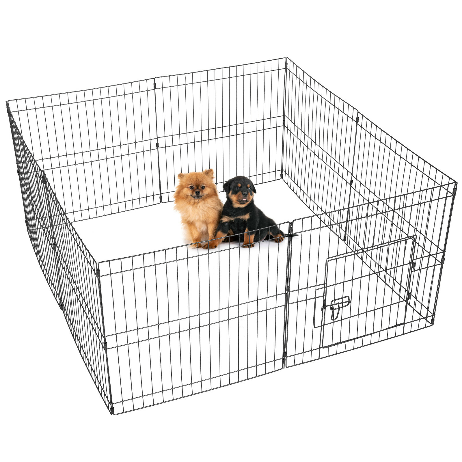 8 Panel Dog Playpen Foldable Metal Pet Pen for Puppy Rabbit Indoor