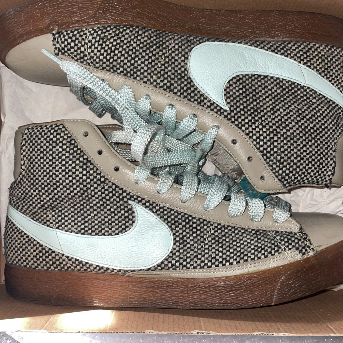 Nike Blazer Mid 73 Khaki Igloo Tweed 311918-231 Women’s Size 11.5 USED 2005