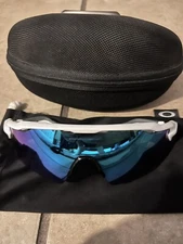 Oakley 0OO9208 Radar EV Path Shield Sunglasses - Polished White/Prizm Sapphire