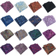 Multi Colors Men Paisley Floral Pocket Square Handkerchief Hanky Wedding Party