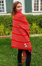 Qu&eacute;bec Multi-sash Blanket Shawl Alpaca Couverte Ch&acirc;le Alpaga Multiceinture