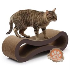 Paws NEST Scratch Lounge for Cats, 21.6 Inch Cat Lounger Scratcher, Infinity ...