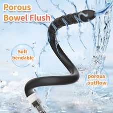 Anal Vaginal Smooth Silicone Douche Screw Fitting Shower Head - 19.69" / 50cm