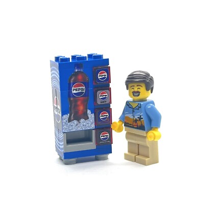 Lego Pepsi Custom Soda Vending Machine Made From LEGO Bricks