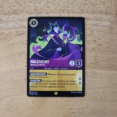 Disney Lorcana - Maleficent - Mistress of All Evil 51/204 - Non-Foil -  Legendary | eBay