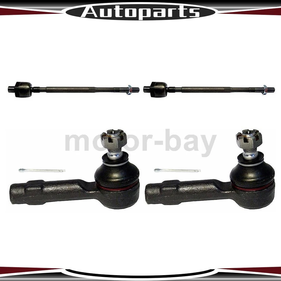 Extremo de barra de amarre exterior interior delantero 4 piezas para Nissan Máxima 1995 1996 1997 1998 1999 Foto 3 de 3