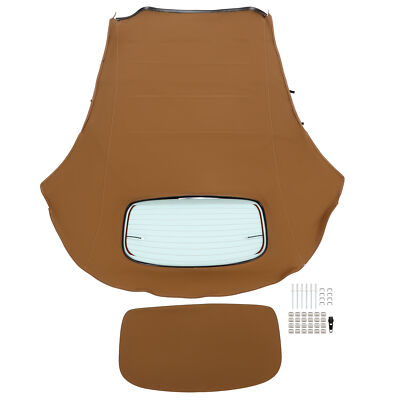 Tan Convertible Soft Top Clear Heated Glass Window For Volkswagen Beetle 2003-10