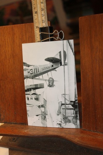 4x6 Repro Photo 1920's US Navy Sailor Seaplane African American USS Milwaukee