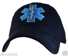NEW EMT Emergency Medical Technician Star of Life cap. Navy Blue. 6317.