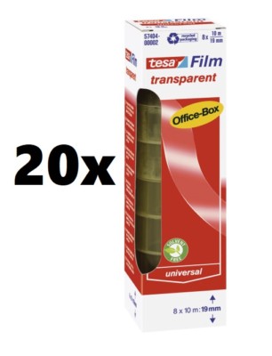 160 x Tesafilm 19 mm x 10 m Klebefilm Klebestreifen Klebeband Tesa 57404