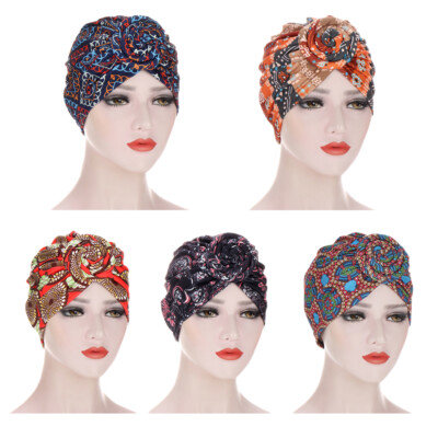 Women Muslim Turban Hijab Twist Knot Beanie Bonnet Chemo Cap Hat Head warp Cover