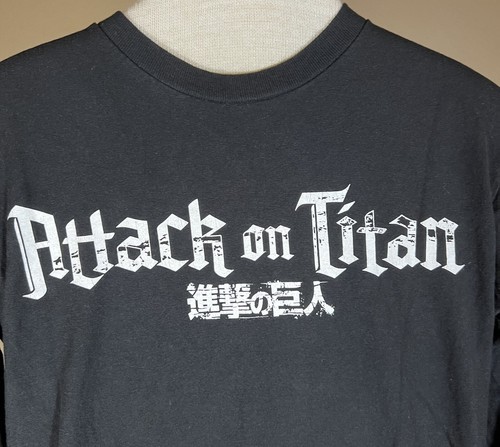 Attack On Titan Sz Small Black Long Sleeve Double Sided Crew Neck Shirt L/S - Picture 3 of 9